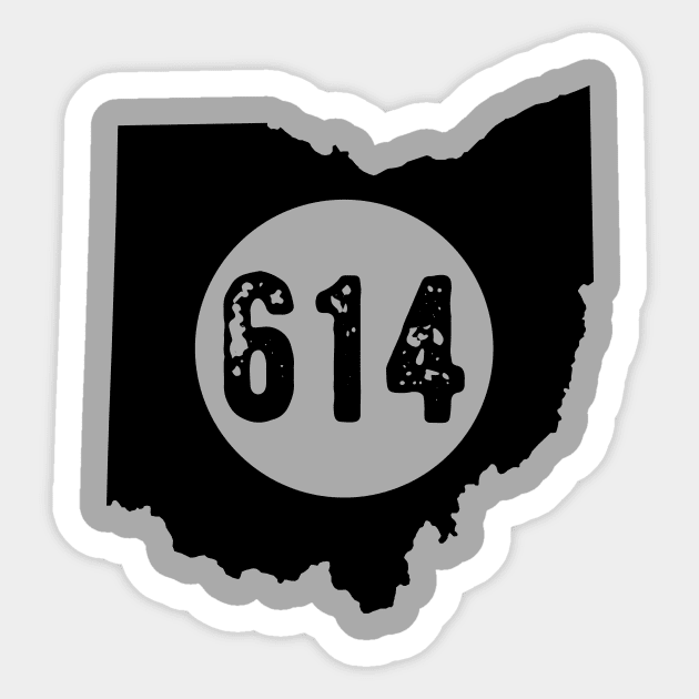 614 area code Ohio Columbus Sticker by OHYes